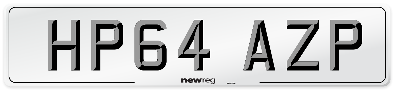 HP64 AZP Number Plate from New Reg